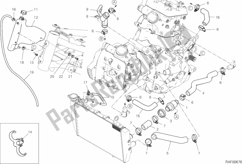Todas las partes para Circuito De Enfriamiento de Ducati Multistrada 1260 S Grand Tour USA 2020
